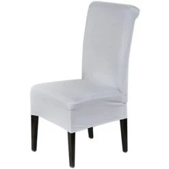 AORESAC Housse De Chaise Extensible En Tissu Elastique Lavable Amovible, Gris Fumee