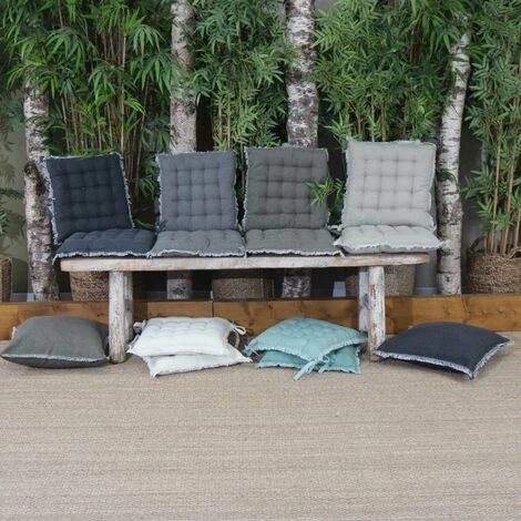 HOMEMAISON Galette De Chaise Bi-faces Tarmac 40 X 40 Cm - Tarmac 4 HOMEMAISON Galette De Chaise Bi-faces Tarmac 40 X 40 Cm - Tarmac – Image 2