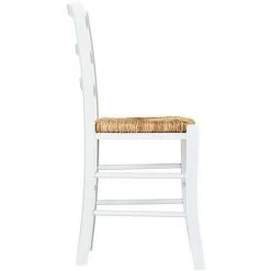 VENTE-UNIQUE.COM Lot De 6 Chaises PAYSANNE - Hêtre Massif Teinté Blanc, Paille De Riz - Blanc 8 VENTE-UNIQUE.COM Lot De 6 Chaises PAYSANNE - Hêtre Massif Teinté Blanc, Paille De Riz - Blanc -banc et tabouret Soldes Boutique 57216967 2