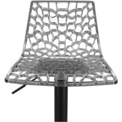 VENTE-UNIQUE.COM Lot De 2 Tabourets De Bar CLARK - Polycarbonate - Transparent - Base Noire - Transparent -banc et tabouret Soldes Boutique 57216998 4