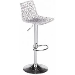 VENTE-UNIQUE.COM Lot De 2 Tabourets De Bar CLARK - Polycarbonate - Cristal - Transparent -banc et tabouret Soldes Boutique 57217264 5