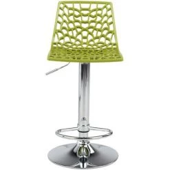 VENTE-UNIQUE.COM Lot De 2 Tabourets De Bar CLARK - Polypropylène - Vert Anis - Vert -banc et tabouret Soldes Boutique 57217285 3