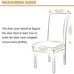 TRIOMPHE Housse De Chaise Extensible Lot De 4,T-Audace Couverture Protecteur De Chaise Salle A Manger Universel Amovible Lavable Moderne Durable Pour Maison Hotel Restaurant Fete Banquet Cuisine Decoration -banc et tabouret Soldes Boutique 57221927 3