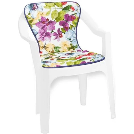 EMMEVI Coussin De Chaise Housse De Siège Fauteuil De Jardin Doux Floral - Violet 3 EMMEVI Coussin De Chaise Housse De Siège Fauteuil De Jardin Doux Floral - Violet