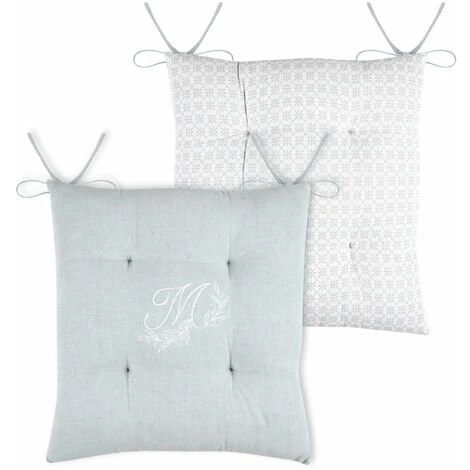 HOMEMAISON Galette De Chaise Aux Coloris Tendres Azur 40 X 40 Cm - Azur 3 HOMEMAISON Galette De Chaise Aux Coloris Tendres Azur 40 X 40 Cm - Azur