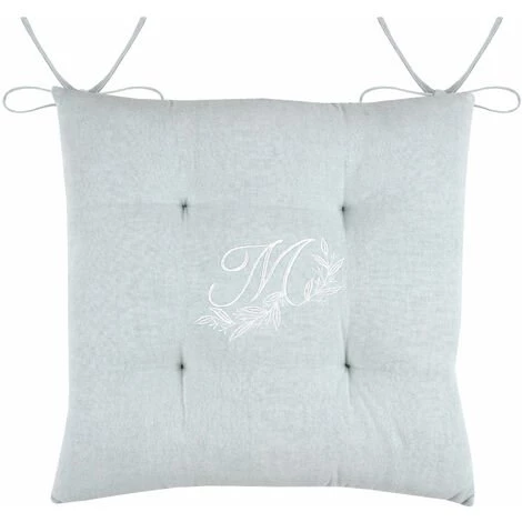 HOMEMAISON Galette De Chaise Aux Coloris Tendres Azur 40 X 40 Cm - Azur 4 HOMEMAISON Galette De Chaise Aux Coloris Tendres Azur 40 X 40 Cm - Azur – Image 2