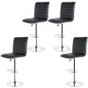 OOBEST LOT DE 4 TABOURETS DESIGN MODERNE NOIR -banc et tabouret Soldes Boutique 5730010 1