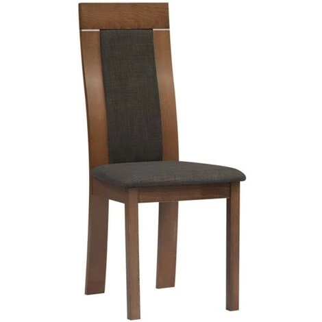 VENTE-UNIQUE.COM Lot De 2 Chaises BELINDA - Hêtre Et Tissu - Coloris : Noyer Et Anthracite - Gris Anthracite, Naturel Foncé 6 VENTE-UNIQUE.COM Lot De 2 Chaises BELINDA - Hêtre Et Tissu - Coloris : Noyer Et Anthracite - Gris Anthracite, Naturel Foncé – Image 4