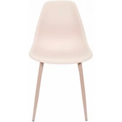 TOILINUX Lot De 6 Chaises Style Scandinave Mila Avec Pieds En Métal - Longueur 54 Profondeur 46 Hauteur 82cm - Rose -banc et tabouret Soldes Boutique 57356811 3