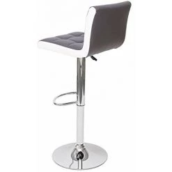NOVA Ensemble De 2 Tabourets De Salon Avec Revêtement En Similicuir Avec Base Chromée Couleur : Gris -banc et tabouret Soldes Boutique 57501235 3