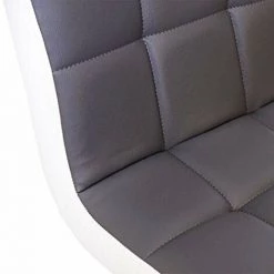 NOVA Ensemble De 2 Tabourets De Salon Avec Revêtement En Similicuir Avec Base Chromée Couleur : Gris -banc et tabouret Soldes Boutique 57501235 5