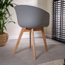 DIMEHOUSE Herning Chaise Salle À Manger Scandinave Gris - Gris -banc et tabouret Soldes Boutique 57640615 3