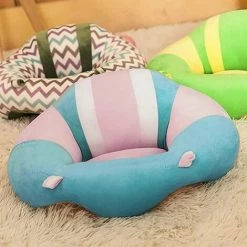 TANABATA Coussin Pour Apprendre Assoire Canapé Pour Bébé Chaise De Protection En Peluche Mignon Siège De Soutien Jouets Canapé Pour Bébé 0 à 12 Mois Bleu Vert -banc et tabouret Soldes Boutique 57711110 4