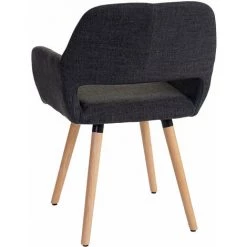 DéCOSHOP26 Chaise De Salle à Manger Bureau Visiteur Sans Roulette Design Rétro En Tissu Gris Foncé Pied En Bois Clair - Gris 9 DéCOSHOP26 Chaise De Salle à Manger Bureau Visiteur Sans Roulette Design Rétro En Tissu Gris Foncé Pied En Bois Clair - Gris -banc et tabouret Soldes Boutique 57760445 3