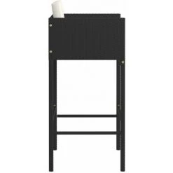 TRUE DEAL Tabourets De Bar 2 Pcs Avec Coussins Noir Résine Tressée 11 TRUE DEAL Tabourets De Bar 2 Pcs Avec Coussins Noir Résine Tressée -banc et tabouret Soldes Boutique 57835630 5