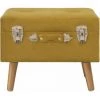 INLIFE Tabouret De Rangement 40 Cm Jaune Moutarde Velours 1 INLIFE Tabouret De Rangement 40 Cm Jaune Moutarde Velours -banc et tabouret Soldes Boutique 57884188 1