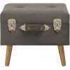 INLIFE Tabouret De Rangement 40 Cm Gris Velours -banc et tabouret Soldes Boutique 57884190 1