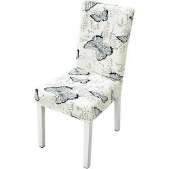 STARLIGHT SL.GT 4 PCS Housse De Chaise Extensible Couverture De Chaise Pour Salle à Manger Lavable Slipcover De Chaise De Salle à Manger Amovible(Papillon)