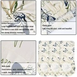 STARLIGHT SL.GT 4 PCS Housse De Chaise Extensible Couverture De Chaise Pour Salle à Manger Lavable Slipcover De Chaise De Salle à Manger Amovible(Papillon) -banc et tabouret Soldes Boutique 57986891 3