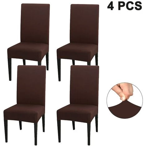 ILOVEMILAN Lot De 4 Housses De Chaise De Salle à Manger, Housse De Protection De Chaise De Salle à Manger Courte Lavable Extensible Et Amovible Pour Salle à Manger, Hôtel, Cérémonie, Banquet, Mariage 3 ILOVEMILAN Lot De 4 Housses De Chaise De Salle à Manger, Housse De Protection De Chaise De Salle à Manger Courte Lavable Extensible Et Amovible Pour Salle à Manger, Hôtel, Cérémonie, Banquet, Mariage