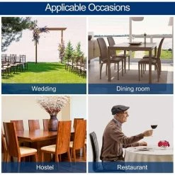 AUTRES Lot De 6 Housses De Chaise Extensibles Universelle - Moderne - Noir -banc et tabouret Soldes Boutique 58078610 5