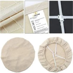 OUSUDELA Housse De Chaise Gaufrée Jacquard Extensible Housse De Siege Couverture Pour Salle à Manger Bureau Hôtel Mariage Beige,Lot De 6 -banc et tabouret Soldes Boutique 58207594 3