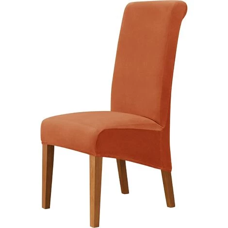 OUSUDELA Velvet Large Chair Covers Pour Salle à Manger, Housse De Siège Extensible Douce Pour Grande Chaise De Salle à Manger, Protecteur De Chaise Parsons Lavable Amovible, 2 Pièces,Brun Roux 3 OUSUDELA Velvet Large Chair Covers Pour Salle à Manger, Housse De Siège Extensible Douce Pour Grande Chaise De Salle à Manger, Protecteur De Chaise Parsons Lavable Amovible, 2 Pièces,Brun Roux