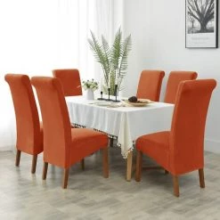OUSUDELA Velvet Large Chair Covers Pour Salle à Manger, Housse De Siège Extensible Douce Pour Grande Chaise De Salle à Manger, Protecteur De Chaise Parsons Lavable Amovible, 2 Pièces,Brun Roux 8 OUSUDELA Velvet Large Chair Covers Pour Salle à Manger, Housse De Siège Extensible Douce Pour Grande Chaise De Salle à Manger, Protecteur De Chaise Parsons Lavable Amovible, 2 Pièces,Brun Roux -banc et tabouret Soldes Boutique 58207603 2