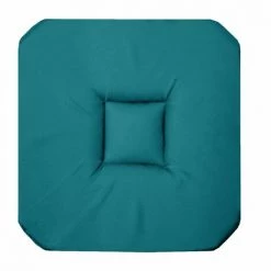 1001KDO POUR LA MAISON Coussin Galette De Chaise 4 Rabats 36 X 36 Cm Bleu Panama