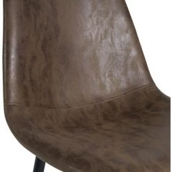 IDMARKET Lot De 6 Chaises Vintage DALI Marron Pour Salle à Manger 9 IDMARKET Lot De 6 Chaises Vintage DALI Marron Pour Salle à Manger -banc et tabouret Soldes Boutique 58375421 3