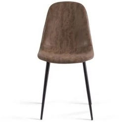 IDMARKET Lot De 6 Chaises Vintage DALI Marron Pour Salle à Manger 11 IDMARKET Lot De 6 Chaises Vintage DALI Marron Pour Salle à Manger -banc et tabouret Soldes Boutique 58375421 5