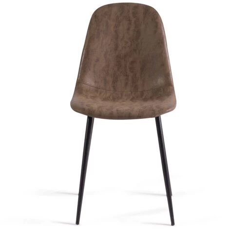 IDMARKET Lot De 6 Chaises Vintage DALI Marron Pour Salle à Manger 7 IDMARKET Lot De 6 Chaises Vintage DALI Marron Pour Salle à Manger – Image 5