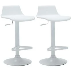 VENTE-UNIQUE.COM Lot De 2 Tabourets De Bar CALAS - Polypropylène - Coloris Blanc - Blanc