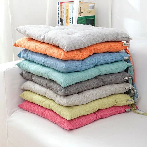 OUSUDELA Coussin En Lin épaissi Coussin De Chaise De Salle à Manger Hiver Bureau Siège Sédentaire Sous-étudiant Dortoir Coussin De Chaise De Voiture,40*40cm 7 OUSUDELA Coussin En Lin épaissi Coussin De Chaise De Salle à Manger Hiver Bureau Siège Sédentaire Sous-étudiant Dortoir Coussin De Chaise De Voiture,40*40cm – Image 5
