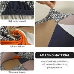 AIDUCHO Housse De Fauteuil Extensible Housse De Chaise Imprimé Amovible Lavable Housse De Canapé Modern Revêtement De Fauteuil Pour Comptoir De Bar Salon Salle à Manger Réception Bureau (27#) -banc et tabouret Soldes Boutique 58489638 4