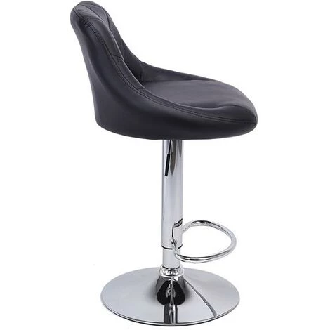 YOOUYIDA Tabouret De Bar Lot De 2 En Velours, 2 Tabourets De Cuisine Hauteur Réglable,Adjustable High Type With Disk No Armrest Rhombus Backrest Design Bar Stools Black 5 YOOUYIDA Tabouret De Bar Lot De 2 En Velours, 2 Tabourets De Cuisine Hauteur Réglable,Adjustable High Type With Disk No Armrest Rhombus Backrest Design Bar Stools Black – Image 3