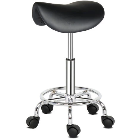 YOOUYIDA Tabouret De Travail Tabouret De Selle Réglable En Hauteur Rotatif Tabouret Tabouret De Bureau Avec Siège De Selle Tabouret De Selle Ha Ha Feet Rotation Tabouret De Bar Noir 5 YOOUYIDA Tabouret De Travail Tabouret De Selle Réglable En Hauteur Rotatif Tabouret Tabouret De Bureau Avec Siège De Selle Tabouret De Selle Ha Ha Feet Rotation Tabouret De Bar Noir – Image 4