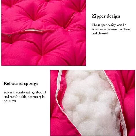 BENOBBY KIDS Coussin Papasan Rond Coussin De Chaise Capitonné Arrondi Coussin De Sol épais Couleur Unie Confortable, Garden Cushion, Rattan Armchair Cushion, Hanging Chair Cushion, (Bleu Marine,100*100cm)-sans Chaise 5 BENOBBY KIDS Coussin Papasan Rond Coussin De Chaise Capitonné Arrondi Coussin De Sol épais Couleur Unie Confortable, Garden Cushion, Rattan Armchair Cushion, Hanging Chair Cushion, (Bleu Marine,100*100cm)-sans Chaise – Image 3