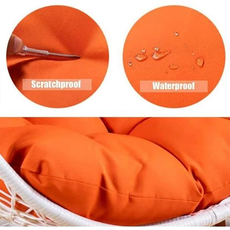 BENOBBY KIDS Coussin Papasan Rond Coussin De Chaise Capitonné Arrondi Coussin De Sol épais Couleur Unie Confortable, Garden Cushion, Rattan Armchair Cushion, Hanging Chair Cushion, (Bleu Marine,100*100cm)-sans Chaise 6 BENOBBY KIDS Coussin Papasan Rond Coussin De Chaise Capitonné Arrondi Coussin De Sol épais Couleur Unie Confortable, Garden Cushion, Rattan Armchair Cushion, Hanging Chair Cushion, (Bleu Marine,100*100cm)-sans Chaise – Image 4