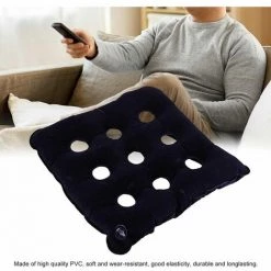 LTS FAFA Coussin De Siège Carré, Coussin Respirant, Coussin De Siège Portable Pour Chaise De Bureau, Voiture, Chaise De Bureau, Fauteuil Roulant Ou Maison (noir Et Bleu, Pompe) -banc et tabouret Soldes Boutique 58825059 4