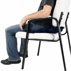 LTS FAFA Coussin De Siège Carré, Coussin Respirant, Coussin De Siège Portable Pour Chaise De Bureau, Voiture, Chaise De Bureau, Fauteuil Roulant Ou Maison (noir Et Bleu, Pompe) -banc et tabouret Soldes Boutique 58825059 5