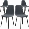 ENLENK Housse De Chaise De Salle à Manger Housse De Chaise Extensible Couverture De Chaise Pour Cuisine,Salon, Bureau, Salle à Manger(Gris,4 Pieces) -banc et tabouret Soldes Boutique 58843129 1