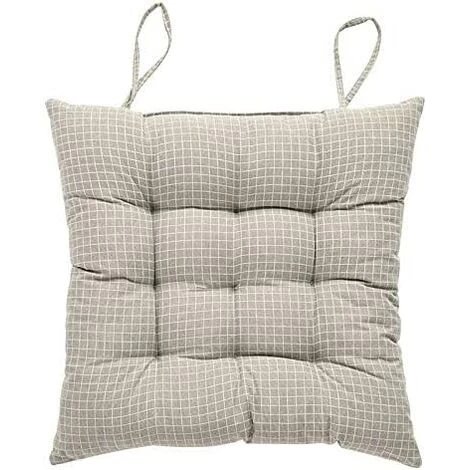 ENLENK Coussin De Chaise 43 X 43 X 8 Cm Avec Sangles, Housse De Coussin De Chaise De Jardin Universelle En Coton Et Lin, Facile à Nettoyer, Intérieur Extérieur Bureau Tatami Cuisine Tapis De Jardin Gris Clair 3 ENLENK Coussin De Chaise 43 X 43 X 8 Cm Avec Sangles, Housse De Coussin De Chaise De Jardin Universelle En Coton Et Lin, Facile à Nettoyer, Intérieur Extérieur Bureau Tatami Cuisine Tapis De Jardin Gris Clair