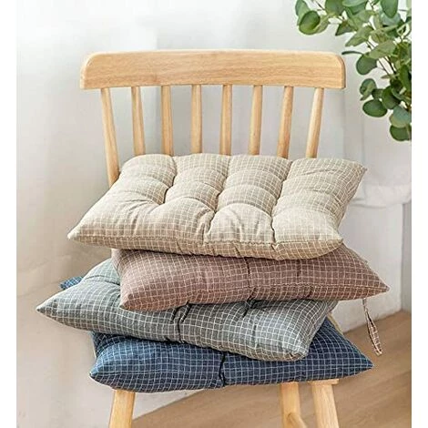 ENLENK Coussin De Chaise 43 X 43 X 8 Cm Avec Sangles, Housse De Coussin De Chaise De Jardin Universelle En Coton Et Lin, Facile à Nettoyer, Intérieur Extérieur Bureau Tatami Cuisine Tapis De Jardin Gris Clair 7 ENLENK Coussin De Chaise 43 X 43 X 8 Cm Avec Sangles, Housse De Coussin De Chaise De Jardin Universelle En Coton Et Lin, Facile à Nettoyer, Intérieur Extérieur Bureau Tatami Cuisine Tapis De Jardin Gris Clair – Image 5