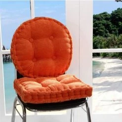ENLENK Chaise Coussin Fauteuil Siège Canapé Coussin Rond Intérieur Et Extérieur épaissi Décoration Bureau à Domicile Salle à Manger Voiture Salon Orange -banc et tabouret Soldes Boutique 58845522 4