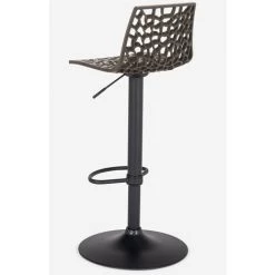 Tabouret Design Cuisine Bar Base Noire Mate Réglable Grand Soleil Spider Matt | Marron -banc et tabouret Soldes Boutique 59118115 4