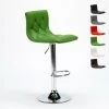 SUPERSTOOL Tabouret Haut Cuisine Et Matelas Matelassé Similicuir Design Honolulu | Vert -banc et tabouret Soldes Boutique 5913985 1