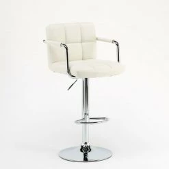 SUPERSTOOL Tabouret Pour Bar Cuisine Haut Pivotant Réglable Avec Dossier Et Accoudoirs Las Vegas | Blanc 9 SUPERSTOOL Tabouret Pour Bar Cuisine Haut Pivotant Réglable Avec Dossier Et Accoudoirs Las Vegas | Blanc -banc et tabouret Soldes Boutique 5914205 3