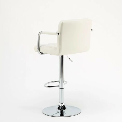 SUPERSTOOL Tabouret Pour Bar Cuisine Haut Pivotant Réglable Avec Dossier Et Accoudoirs Las Vegas | Blanc 6 SUPERSTOOL Tabouret Pour Bar Cuisine Haut Pivotant Réglable Avec Dossier Et Accoudoirs Las Vegas | Blanc – Image 4