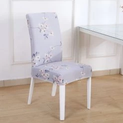 AOUGO Housse De Chaise De Salle à Manger élastique 6 Pièces Housse De Chaise Universelle Imprimée Housse De Chaise Antidérapante Pour La Maison Hôtel Restaurant - Bonne Vie